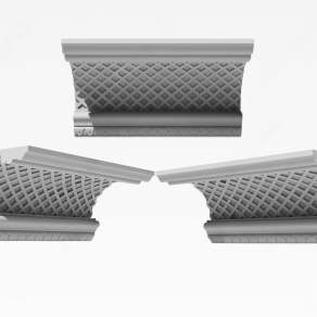 现代石膏雕花线条3D模型下载